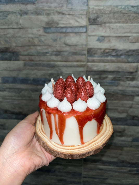 Strawberry Cake Candle