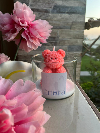 Rose Bear Candle