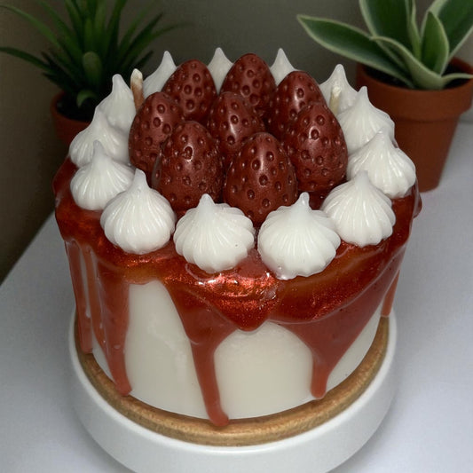 Strawberry Cake Candle