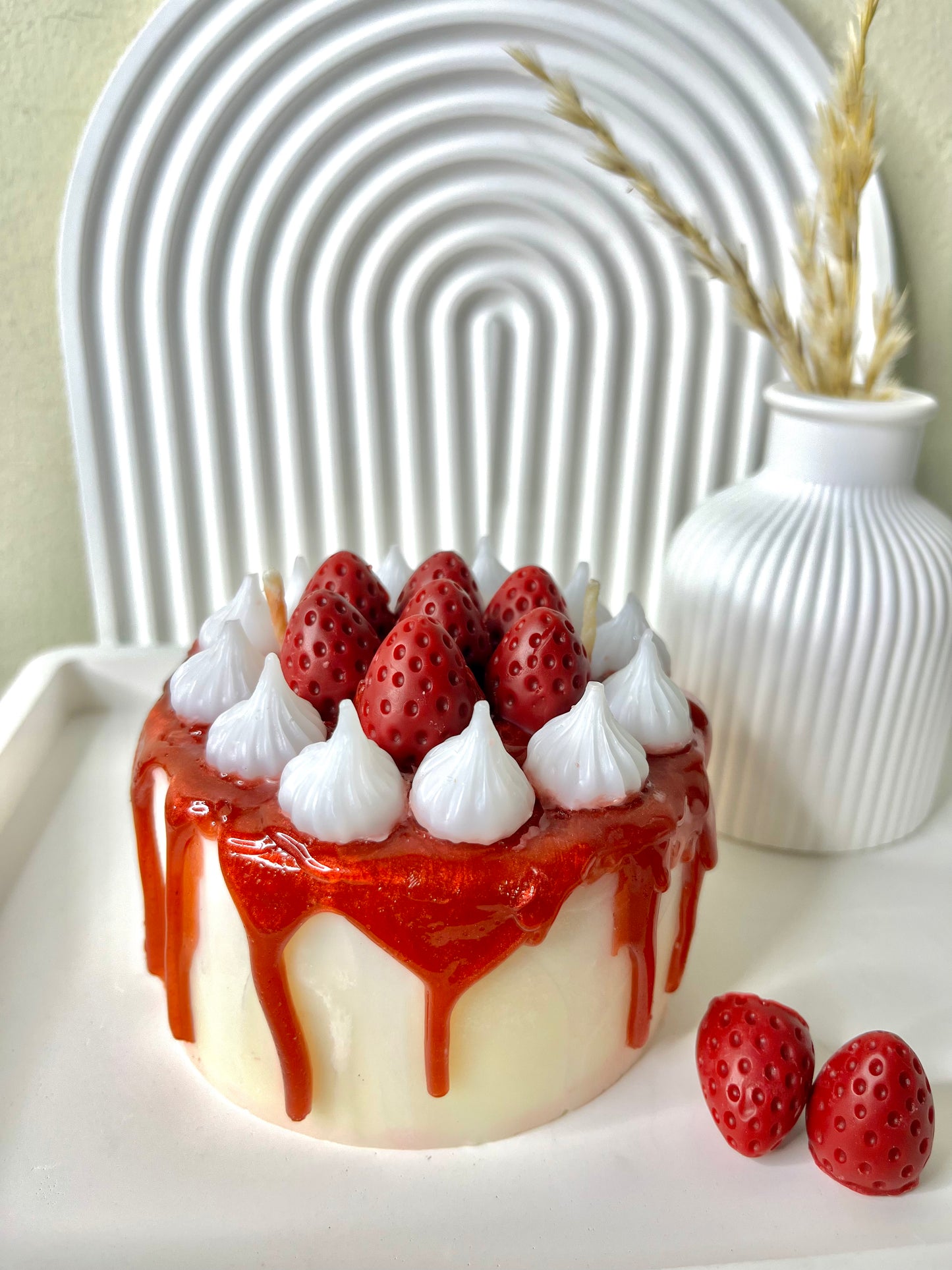 Strawberry Cake Candle