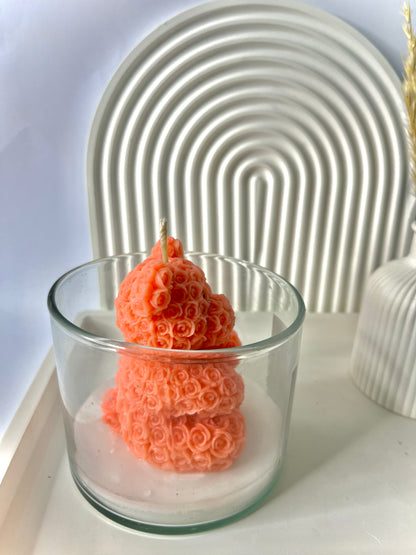 Rose Bear Candle