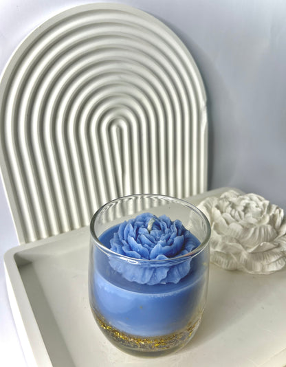 blue rose candle